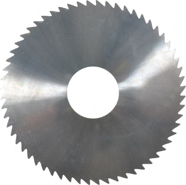 Made in USA - 2-1/4" Diam x 0.064" Blade Thickness x 5/8" Arbor Hole Diam, 60 Tooth Slitting and Slotting Saw - Arbor Connection, Solid Carbide, Concave Ground - Exact Tooling
