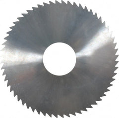 Made in USA - 2-1/4" Diam x 0.064" Blade Thickness x 5/8" Arbor Hole Diam, 60 Tooth Slitting and Slotting Saw - Arbor Connection, Solid Carbide, Concave Ground - Exact Tooling