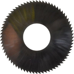 Made in USA - 2-3/4" Diam x 0.02" Blade Thickness x 1" Arbor Hole Diam, 72 Tooth Slitting and Slotting Saw - Arbor Connection, Solid Carbide, Concave Ground - Exact Tooling