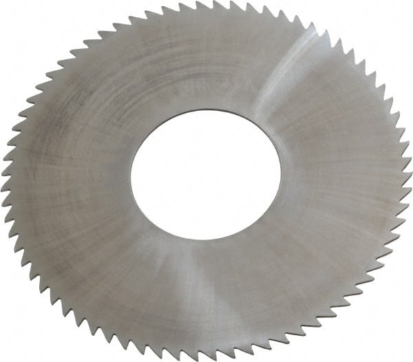 Made in USA - 2-3/4" Diam x 0.032" Blade Thickness x 1" Arbor Hole Diam, 72 Tooth Slitting and Slotting Saw - Arbor Connection, Solid Carbide, Concave Ground - Exact Tooling