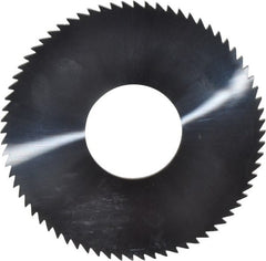 Made in USA - 2-3/4" Diam x 0.072" Blade Thickness x 1" Arbor Hole Diam, 72 Tooth Slitting and Slotting Saw - Arbor Connection, Solid Carbide, Concave Ground - Exact Tooling