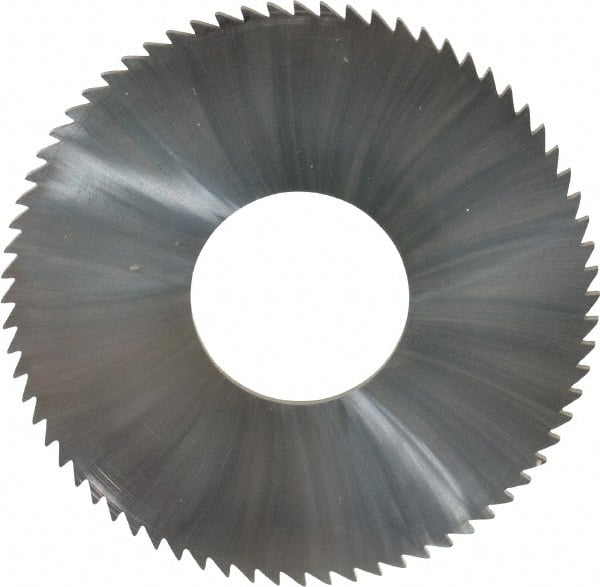 Made in USA - 2-3/4" Diam x 0.081" Blade Thickness x 1" Arbor Hole Diam, 72 Tooth Slitting and Slotting Saw - Arbor Connection, Solid Carbide, Concave Ground - Exact Tooling