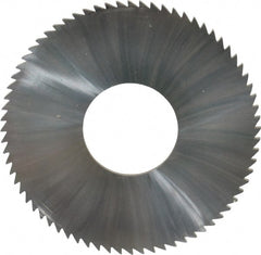 Made in USA - 2-3/4" Diam x 0.081" Blade Thickness x 1" Arbor Hole Diam, 72 Tooth Slitting and Slotting Saw - Arbor Connection, Solid Carbide, Concave Ground - Exact Tooling