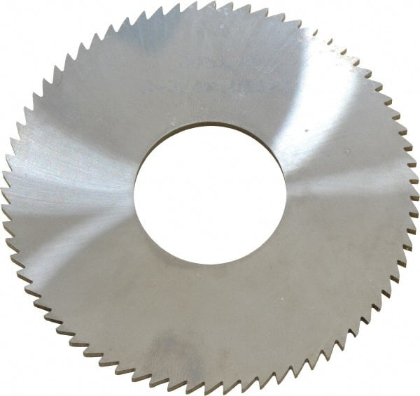 Made in USA - 2-3/4" Diam x 0.091" Blade Thickness x 1" Arbor Hole Diam, 72 Tooth Slitting and Slotting Saw - Arbor Connection, Solid Carbide, Concave Ground - Exact Tooling
