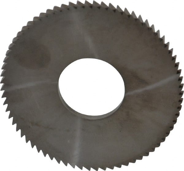 Made in USA - 2-3/4" Diam x 0.144" Blade Thickness x 1" Arbor Hole Diam, 72 Tooth Slitting and Slotting Saw - Arbor Connection, Solid Carbide, Concave Ground - Exact Tooling