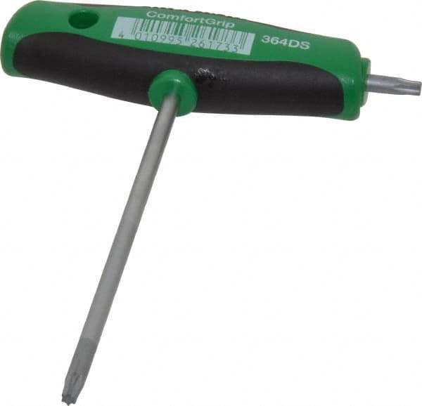Wiha - T15 T-Handle Cushion Grip Torx Key Set - 100mm Length Under Head, T15 Torx Size - Exact Tooling