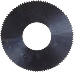 Made in USA - 1" Diam x 0.008" Blade Thickness, 3/8" Arbor Hole Diam, 98 Teeth, Solid Carbide Jeweler's Saw - Uncoated - Exact Tooling