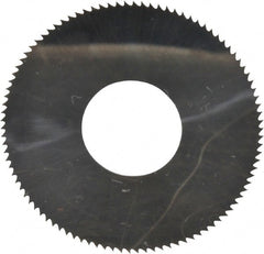 Made in USA - 1" Diam x 0.014" Blade Thickness, 3/8" Arbor Hole Diam, 98 Teeth, Solid Carbide Jeweler's Saw - Uncoated - Exact Tooling