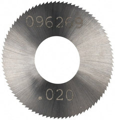 Made in USA - 1" Diam x 0.02" Blade Thickness, 3/8" Arbor Hole Diam, 98 Teeth, Solid Carbide Jeweler's Saw - Uncoated - Exact Tooling