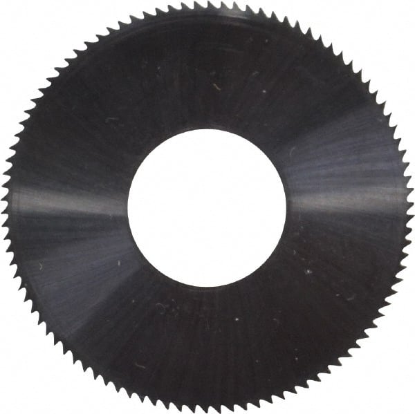 Made in USA - 1" Diam x 0.025" Blade Thickness, 3/8" Arbor Hole Diam, 98 Teeth, Solid Carbide Jeweler's Saw - Uncoated - Exact Tooling