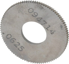 Made in USA - 1" Diam x 1/16" Thick, 3/8" Arbor Hole Diam, 98 Teeth, Solid Carbide Jeweler's Saw - Uncoated - Exact Tooling