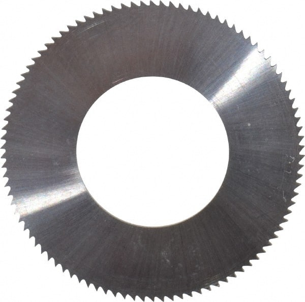 Made in USA - 1" Diam x 0.031" Blade Thickness, 1/2" Arbor Hole Diam, 98 Teeth, Solid Carbide Jeweler's Saw - Uncoated - Exact Tooling