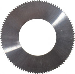 Made in USA - 1" Diam x 0.031" Blade Thickness, 1/2" Arbor Hole Diam, 98 Teeth, Solid Carbide Jeweler's Saw - Uncoated - Exact Tooling