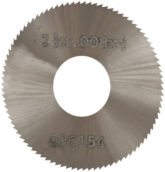 Made in USA - 1-1/2" Diam x 0.008" Blade Thickness, 1/2" Arbor Hole Diam, 140 Teeth, Solid Carbide, Jeweler's Saw - Uncoated - Exact Tooling
