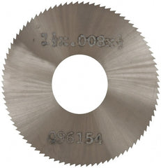 Made in USA - 1-1/2" Diam x 0.008" Blade Thickness, 1/2" Arbor Hole Diam, 140 Teeth, Solid Carbide, Jeweler's Saw - Uncoated - Exact Tooling
