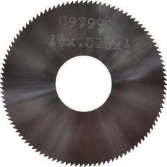 Made in USA - 1-1/2" Diam x 0.02" Blade Thickness, 1/2" Arbor Hole Diam, 110 Teeth, Solid Carbide, Jeweler's Saw - Uncoated - Exact Tooling
