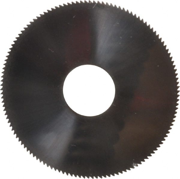 Made in USA - 1-3/4" Diam x 0.025" Blade Thickness, 1/2" Arbor Hole Diam, 130 Teeth, Solid Carbide, Jeweler's Saw - Uncoated - Exact Tooling