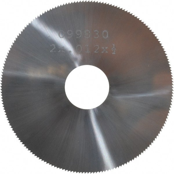 Made in USA - 2" Diam x 0.012" Blade Thickness, 1/2" Arbor Hole Diam, 190 Teeth, Solid Carbide Jeweler's Saw - Uncoated - Exact Tooling