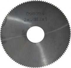Made in USA - 2" Diam x 0.032" Blade Thickness, 1/2" Arbor Hole Diam, 110 Teeth, Solid Carbide Jeweler's Saw - Uncoated - Exact Tooling