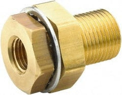 Parker - 5/8-18 Male Thread x 1/8 Female Thread, Brass Industrial Pipe Anchor Coupling - Male Straight Thread O-Ring x Female NPTF, 1,000 psi - Exact Tooling