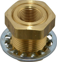 Parker - 1-14 Male Thread x 3/8 Female Thread, Brass Industrial Pipe Anchor Coupling - Male Straight Thread O-Ring x Female NPTF, 1,000 psi - Exact Tooling