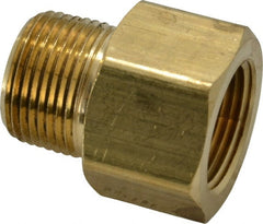 Parker - 3/4 Male Thread x 3/4 Female Thread, Brass Industrial Pipe Adapter - MNPTF x FNPTF, 1,000 psi - Exact Tooling