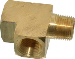 Parker - 1/2 Male Thread x 1/2 Female Thread, Brass Industrial Pipe Street Tee - MNPTF x FNPTF, 1,000 psi - Exact Tooling