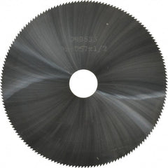 Made in USA - 3" Diam x 0.057" Blade Thickness, 1/2" Arbor Hole Diam, 168 Teeth, Solid Carbide Jeweler's Saw - Uncoated - Exact Tooling