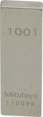 Mitutoyo - 0.1001" Rectangular Steel Gage Block - Accuracy Grade 0, Includes Certificate of Inspection - Exact Tooling