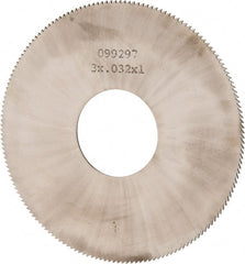 Made in USA - 3" Diam x 0.032" Blade Thickness, 1" Arbor Hole Diam, 168 Teeth, Solid Carbide Jeweler's Saw - Uncoated - Exact Tooling