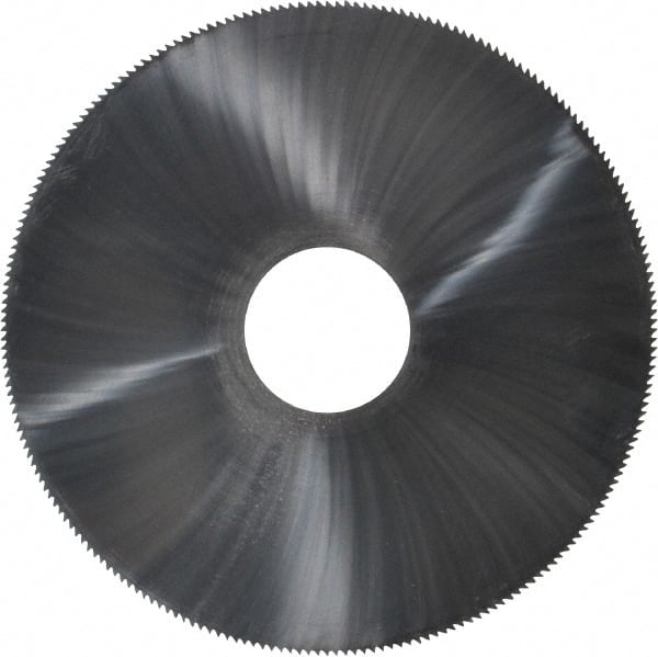 Made in USA - 4" Diam x 1/16" Thick, 1" Arbor Hole Diam, 220 Teeth, Solid Carbide Jeweler's Saw - Uncoated - Exact Tooling