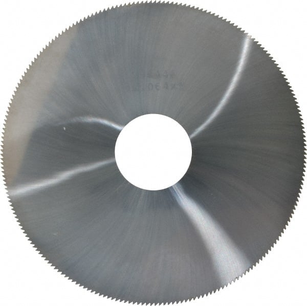 Made in USA - 4" Diam x 0.064" Blade Thickness, 1" Arbor Hole Diam, 220 Teeth, Solid Carbide Jeweler's Saw - Uncoated - Exact Tooling