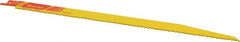 Starrett - 12" Long x 3/4" Thick, Bi-Metal Reciprocating Saw Blade - Tapered Profile, 6 to 10 TPI, Toothed Edge, Universal Shank - Exact Tooling