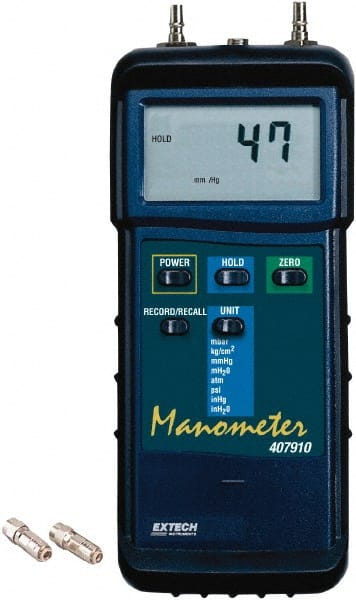 Extech - 29 Max psi, 2% Accuracy, Differential Pressure Manometer - Exact Tooling