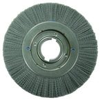 14" Diameter - Extra High Density Crimped Filament Wheel Brush - 0.055/120 Grit - 2" Arbor - Exact Tooling