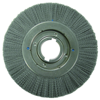 10 x 1-1/8 x 2'' Arbor - Crimped Nylox Filament 120 Grit Straight Wheel - Exact Tooling