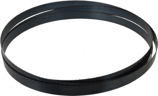 Starrett - 8 TPI, 11' Long x 1" Wide x 0.035" Thick, Welded Band Saw Blade - Carbon Steel, Toothed Edge, Raker Tooth Set, Flexible Back, Contour Cutting - Exact Tooling