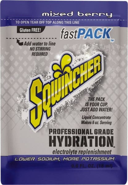 Sqwincher - Pack Mixed Berry Activity Drink - Liquid Concentrate, Yields 0.6 oz - Exact Tooling