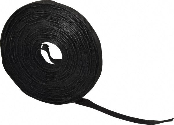 VELCRO Brand - 150 Piece 3/4" Wide x 6" Piece Length, Self Fastening Tie/Strap Hook & Loop Strap - Perforated/Pieces Roll, Black, Printable Surface - Exact Tooling