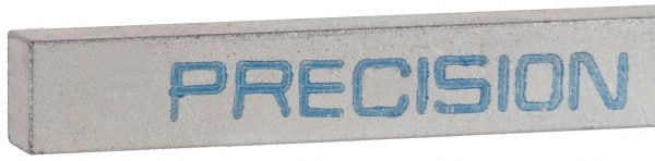 Precision Brand - 12" Long x 1/2" High x 3/8" Wide, Zinc-Plated Key Stock - Low Carbon Steel - Exact Tooling