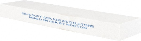 Norton - 8" Long x 2" Wide x 3" Thick, Novaculite Sharpening Stone - Rectangle, Extra Fine Grade - Exact Tooling