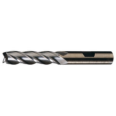 ‎3/4″ × 3/4″ × 1-5/8″ × 3-7/8″ RHS / RHC HSS-CO 8% (M42) Cobalt, Single End, 4-Flute, Center Cutting End Mill - TiN - Exact Tooling