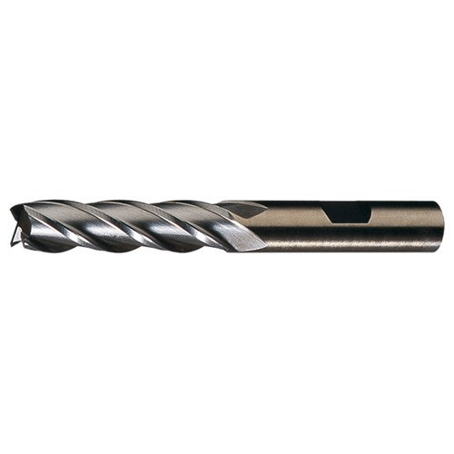 ‎5/32″ × 3/8″ × 1/2″ × 2-3/8″ RHS / RHC HSS-CO 8% (M42) Cobalt, Single End, 4-Flute, Center Cutting End Mill - Bright - Exact Tooling