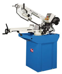 Enco - 9-3/8 x 6-1/4" Max Capacity, Manual Geared Head Horizontal Bandsaw - 138 & 276 SFPM Blade Speed, 220 Volts, 45 & 60°, 1.5 hp, 3 Phase - Exact Tooling