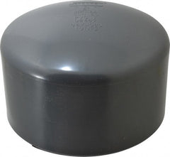 Value Collection - 8" PVC Plastic Pipe End Cap - Schedule 80, Slip End Connections - Exact Tooling