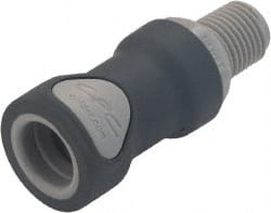 CPC Colder Products - 1/4" Nominal Flow, 1/4 Thread, Nonspill Quick Disconnect Coupling - 120 Max psi, 32 to 160°F, Polypropylene Coupling - Exact Tooling