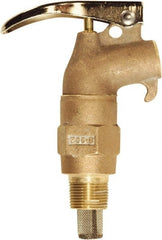 Justrite - 3/4" NPT Brass Rigid Drum Faucet - FM Approved, Internal Arrester, Self Closing - Exact Tooling