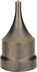 Cleveland Steel Tool - 1 Inch Diameter Round Ironworker Punch - 1-1/4 Inch Body Diameter, 1-1/2 Inch Head Diameter, 3-1/8 Inch Overall Length - Exact Tooling