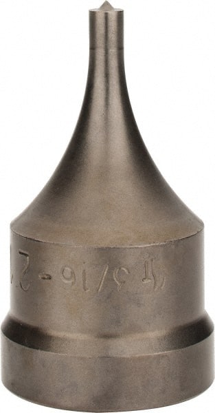 Cleveland Steel Tool - 7/8 Inch Diameter Round Ironworker Punch - 1-1/4 Inch Body Diameter, 1-1/2 Inch Head Diameter, 3-1/8 Inch Overall Length - Exact Tooling
