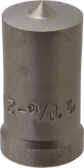 Cleveland Steel Tool - 1-1/16 Inch Diameter Round Ironworker Punch - 1-1/32 Inch Body Diameter, 1-5/32 Inch Head Diameter, 1-15/16 Inch Overall Length - Exact Tooling